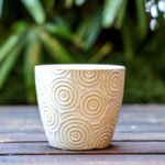 Ceramic White Design Circles (Pot) - NatureBMB