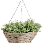 Basket Hanging Wicker Artificial (Piece) - Furn Art