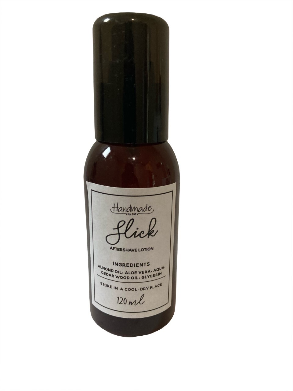 3133943738-1.jpg Lotion Aftershave Slick Cedar (Bottle) - Handmade by Em - Image 1