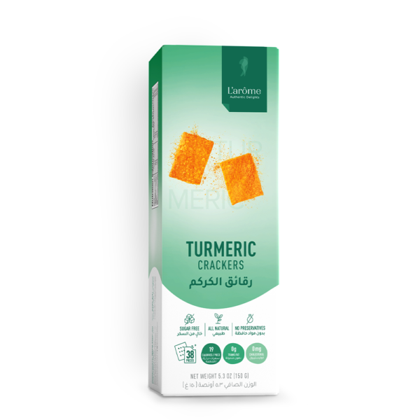 Tumeric 600 Crackers Turmeric (Box) – L’arome - Made by Nature
