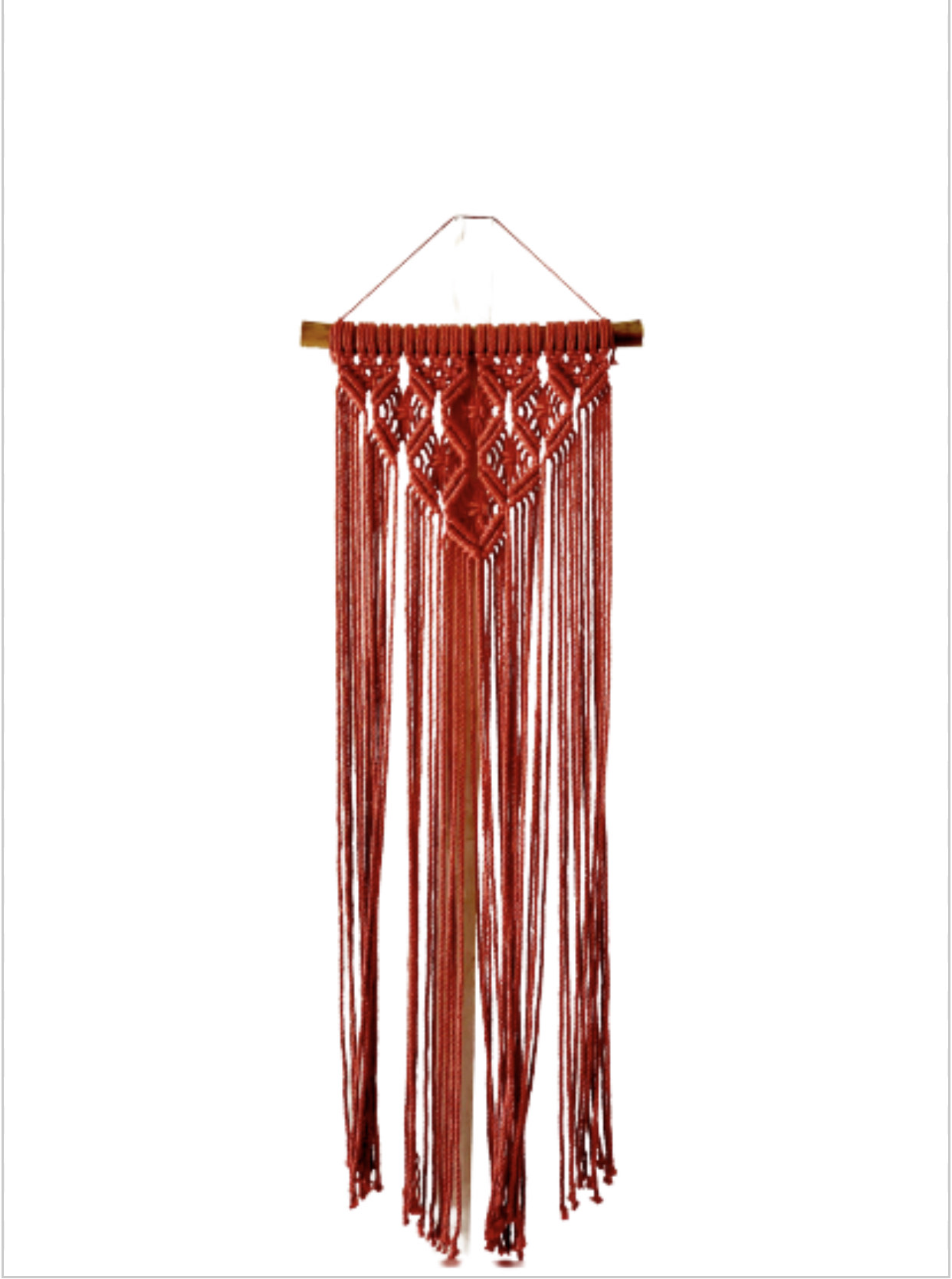 Wall Hanging Macrame Small:Long Bordeaux (pcs) - Lavande Accessories Wall Hanging Macrame Small/Long Bordeaux (pcs) - Lavande Accessories - Image 1