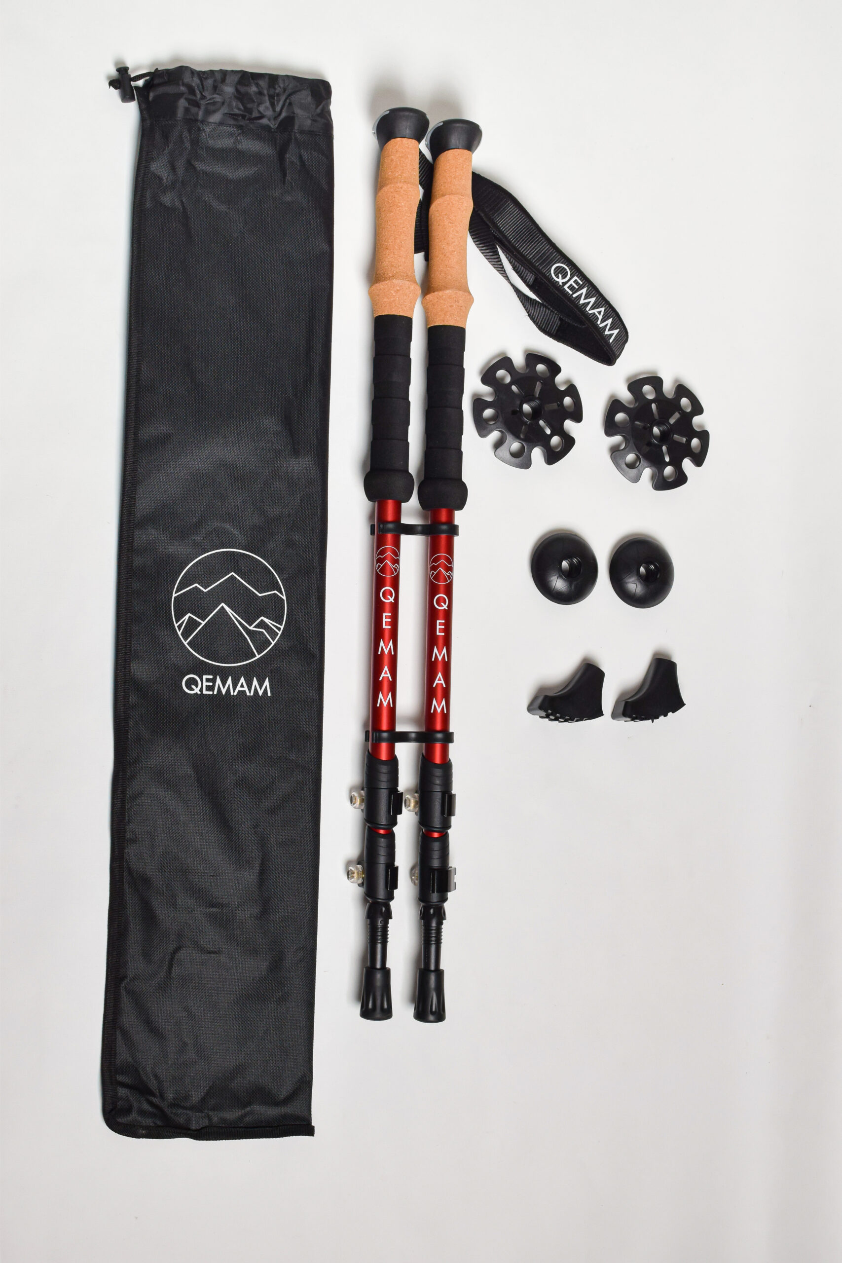 Hiking Poles Bold Red (Pcs) - Qemam1 Hiking Poles Bold Red (Pcs) - Qemam - Image 1