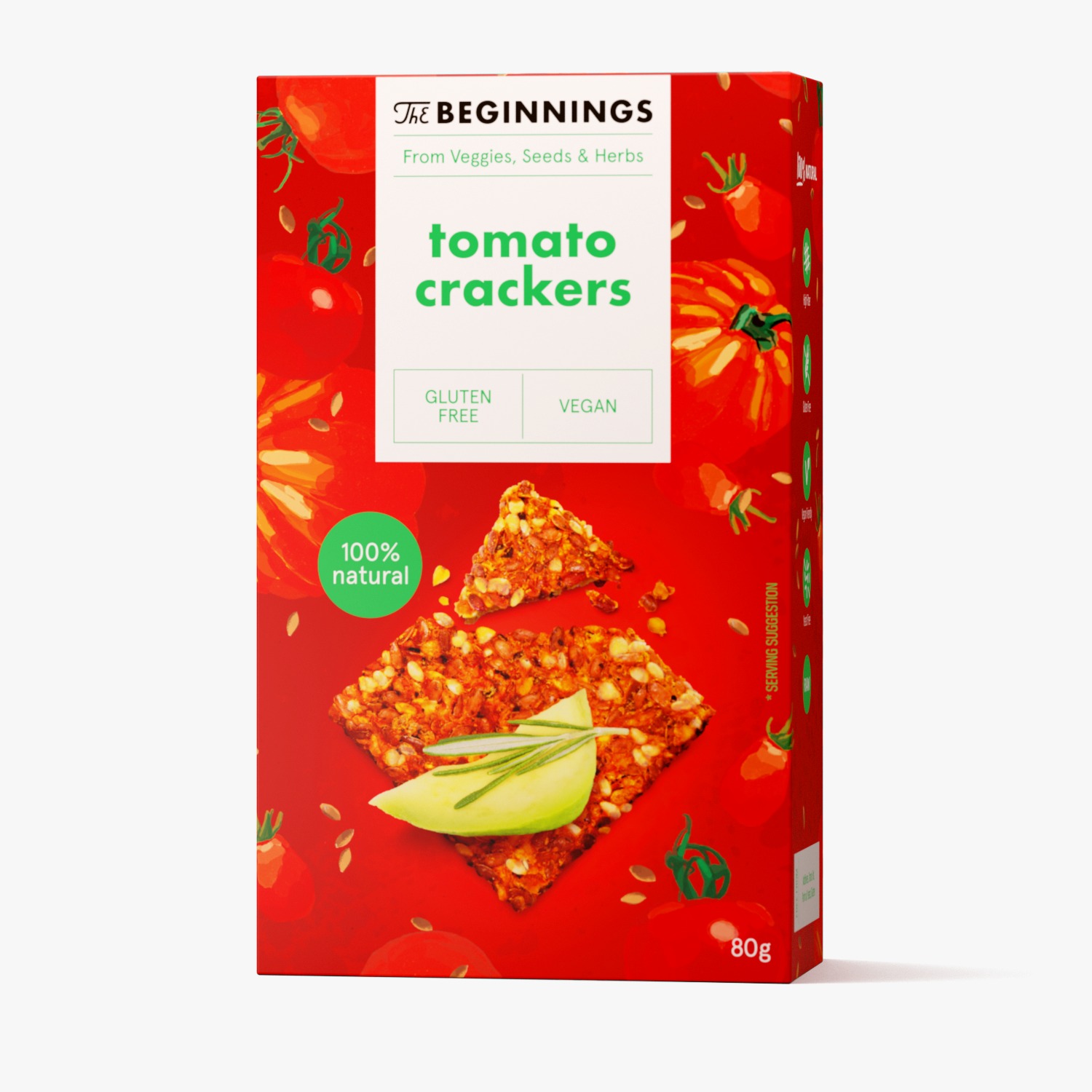 Crackers Tomato (Box) - Gaia Natural & Healthy Crackers Tomato (Box) - Gaia Natural & Healthy - Image 1
