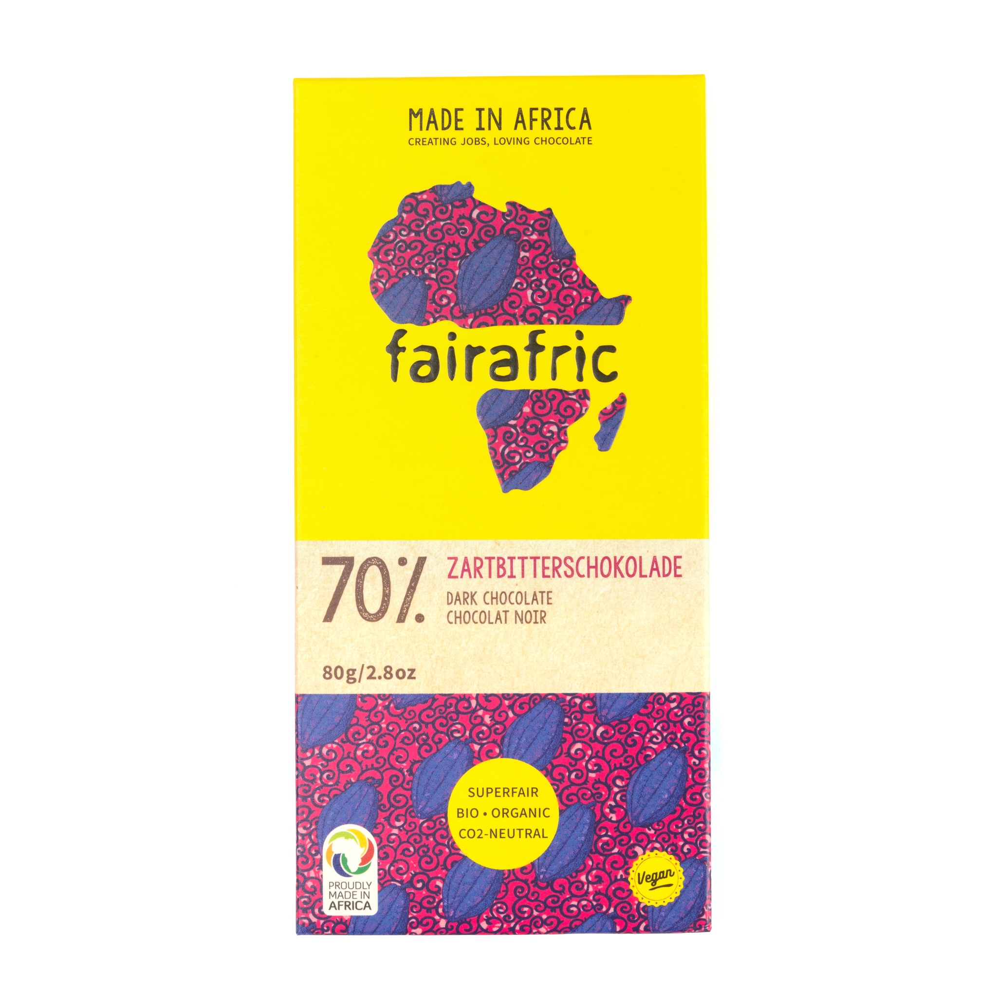 Chocolate Dark 70% (Bar) - FairAfric Chocolate Dark 70% (Bar) - FairAfric - Image 1