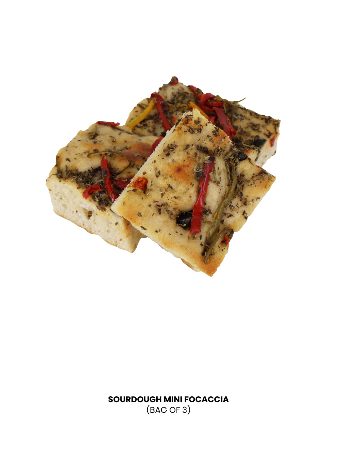 Focaccia Mini 3pcs (Bag) - The Loaf Focaccia Mini 3pcs (Bag) - The Loaf - Image 1