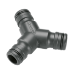 Profi System 3-Way Y-Coupling for Efficient Hose Branching, 2-Way Splitter, 1 Inlet, 2 Outlets, 19 mm (3/4") Hose