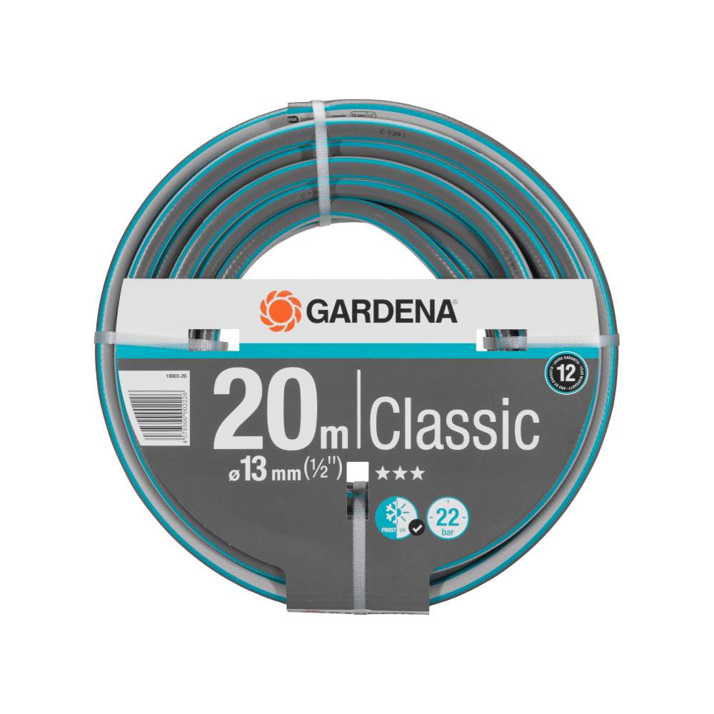 18003-20.jpg Classic Hose 13 mm (1/2"), 20 m, 22 bar Burst Pressure, Flexible & UV-Resistent - Image 1
