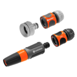 Basic Watering Promotion Set, Universal Nozzle and Connector Kit, 13 mm (1/2") and 15 mm (5/8") Hose