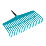 Combisystem Lawn Rake, 43 cm Working Width, Ultimate Yard Cleanup Tool