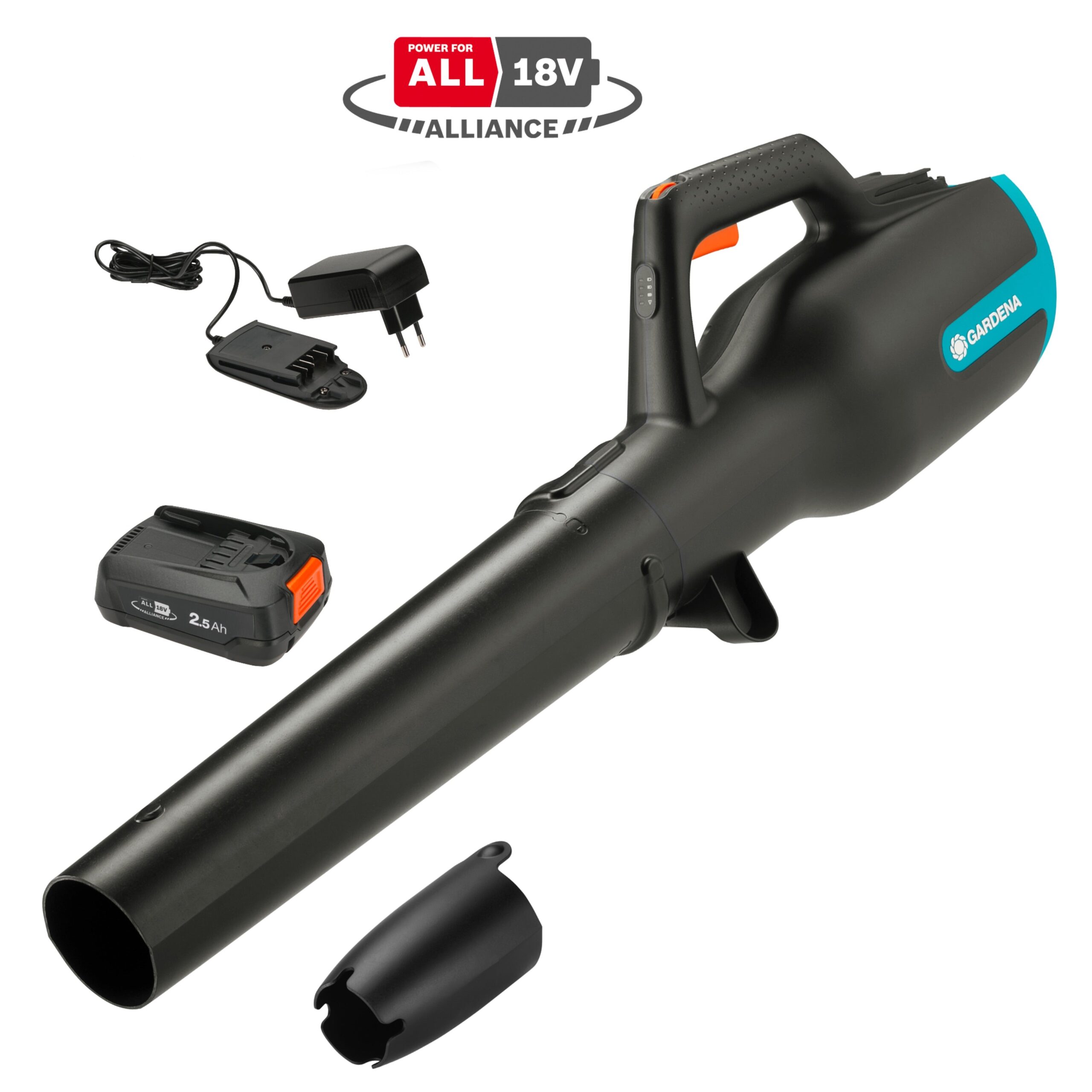 63a746b5c64044479043f34aece3ae02-Original.jpg Battery Blower PowerJet 18V P4A Ready-To-Use Set for Garden and Home, 18 V, Li-Ion, 100 km/h Air Speed, 2 kg - Image 1