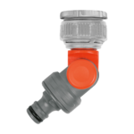 Angled Tap Connector with Multi-Thread Adapters: 21 mm (G 1/2"), 23 mm (G 5/8"), 26.5 mm (G 3/4"), 33.3 mm (G 1”)