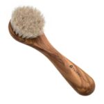 London Premium Olive Wood Facial Brush Exfoliating Natural Bristle - Scentel