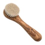 London Premium Olive Wood Facial Brush Super Soft Exfoliating Natural Bristle - Scentel