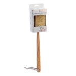London Premium Olive Wood Wet and Dry Body Brush with Long Detachable Handle - Scentel - Image 3