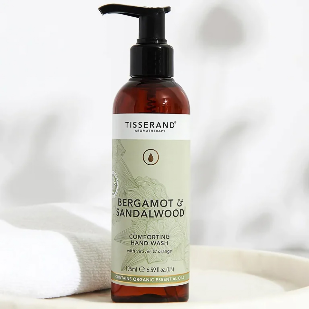 Tisserand-Bergamot-and-Sandalwood-Comforting-Organic-Hand-Wash-195ml Bergamot and Sandalwood Comforting Organic Hand Wash - Tisserand - Image 1