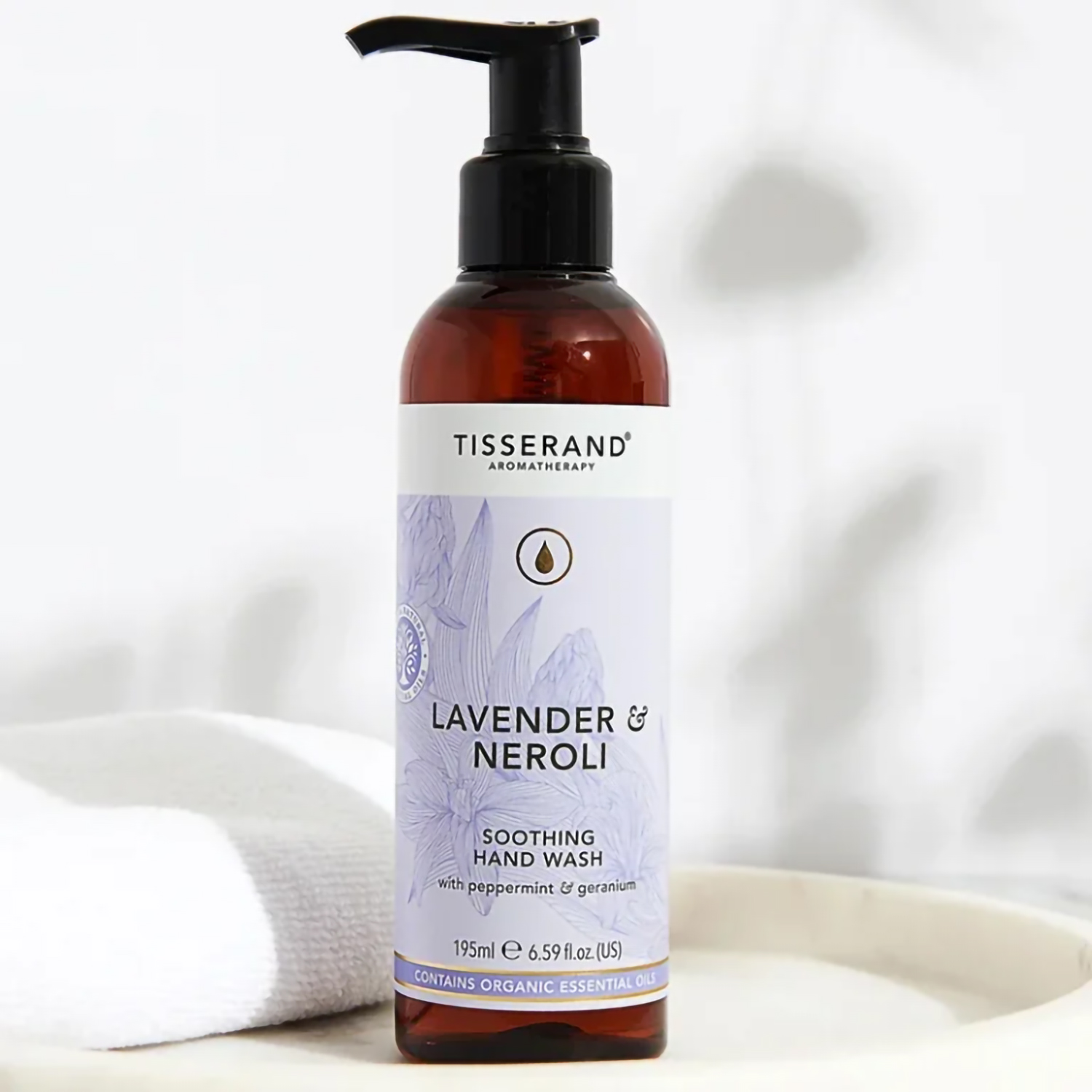 Tisserand-Lavender-and-Neroli-Soothing-Organic-Hand-Wash-195ml Lavender and Neroli Soothing Organic Hand Wash - Tisserand - Image 1