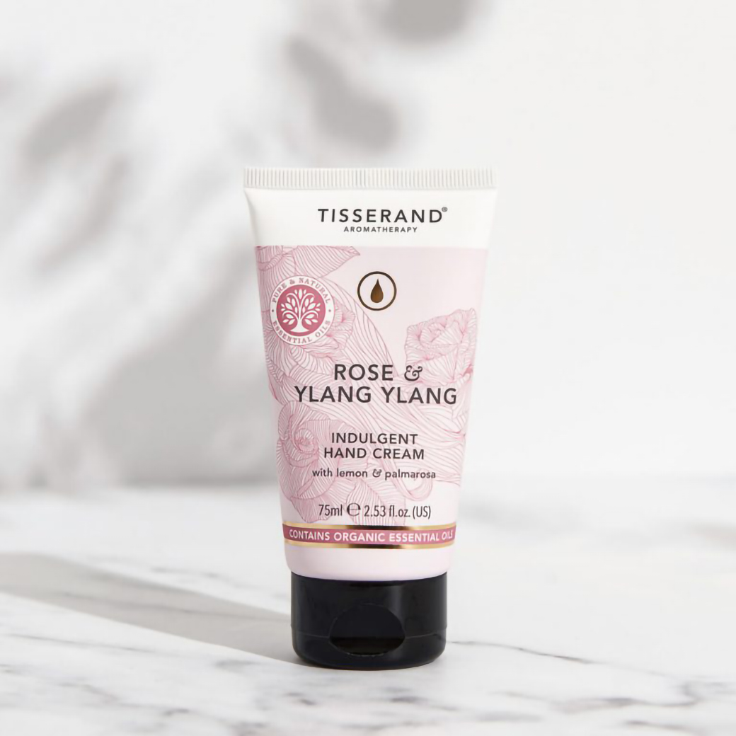 Tisserand-Rose-and-Ylang-Ylang-Indulgent-Hand-Cream-75ml-Organic Rose and Ylang Ylang Indulgent Hand Cream Organic - Tisserand - Image 1