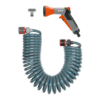Spiral Hose Set 10 m, Easy Coil Watering Solution for Balconies & Patios