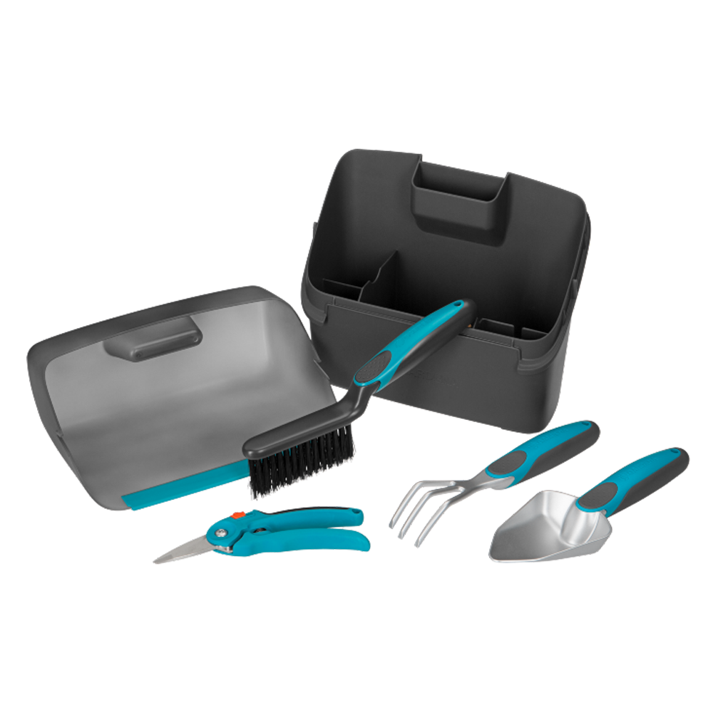 da4f6d96eb21481981c499de7d9b6b0f-Original.png Balcony Garden Tool Set for Urban Gardeners, Includes Trowel, Grubber, Secateur & Hand Brush - Image 1